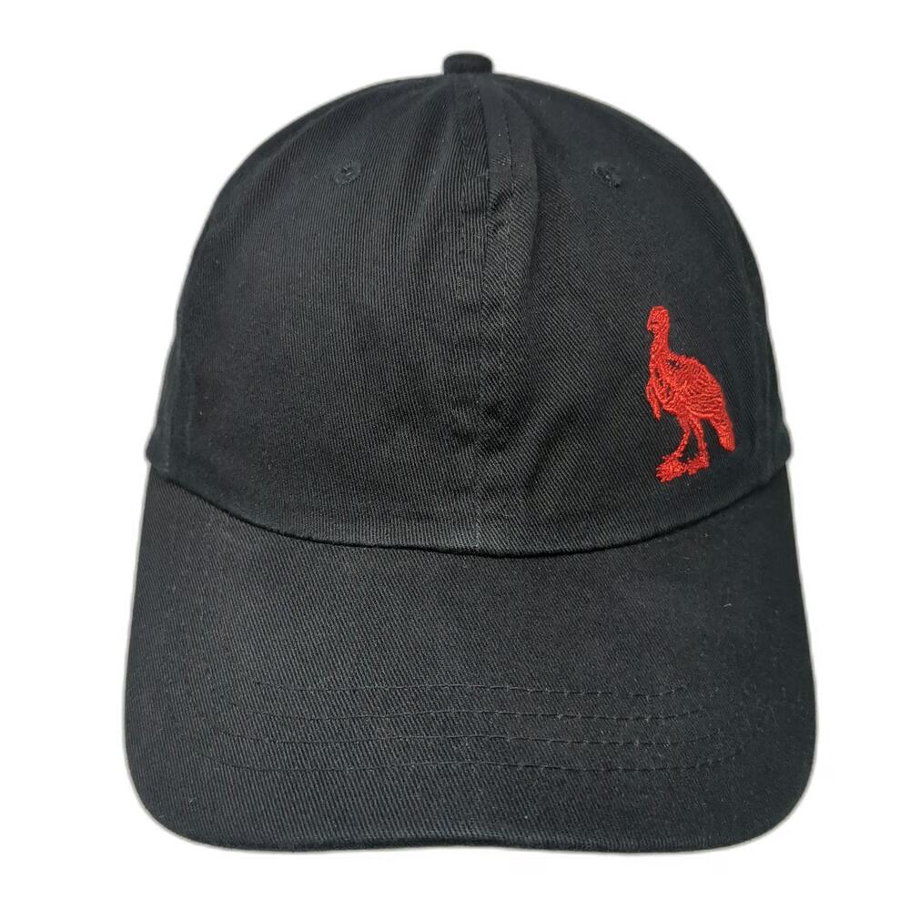 Wild Turkey Baseball Cap Black One Size Embroidered Logo Slideback Bourbon Hat